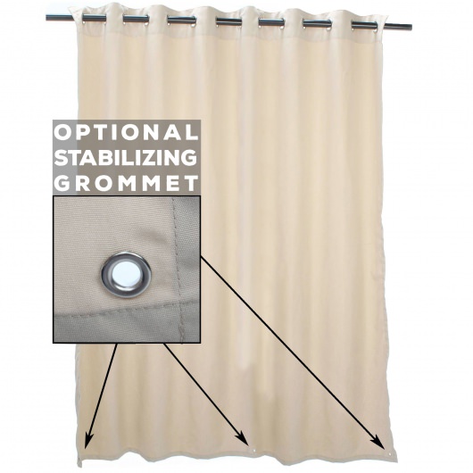 Sheer White Extra Wide Outdoor Curtain